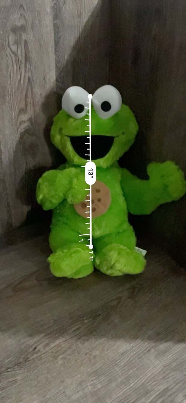 Rare Neon Green Sesame Street Cookie Monster 13" Plush - Picture 6 of 6